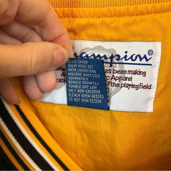 Champion Black Gold Iowa Hawkeyes Windbreaker Jacket XL - Picture 8 of 11